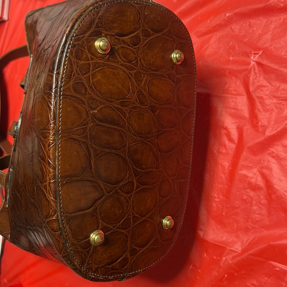 Dooney & Bourke Brown Leather Bucket Tote Bag great condition - Picture 6 of 9